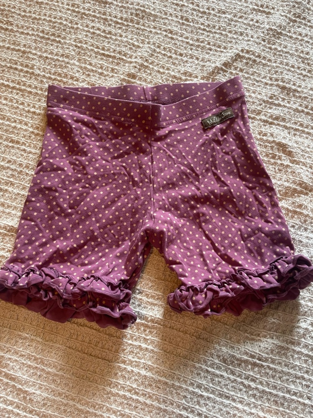 Matilda Jane Dusty Rose Shorts with Yellow Dot Accent